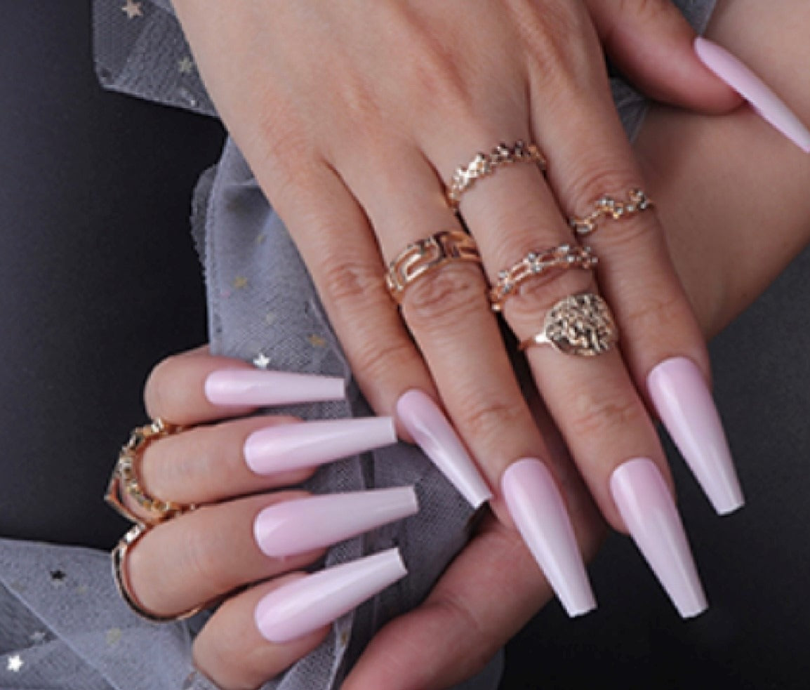 "Pink Ombre" Press On Nails image 0