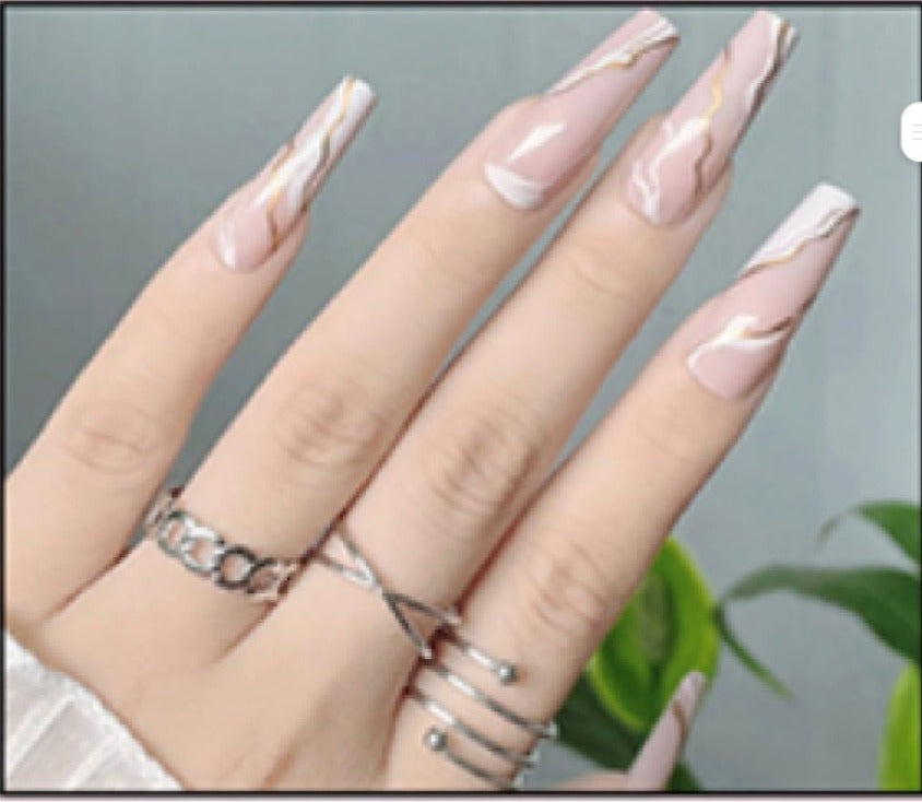 "Marble" Press On Nails image 0