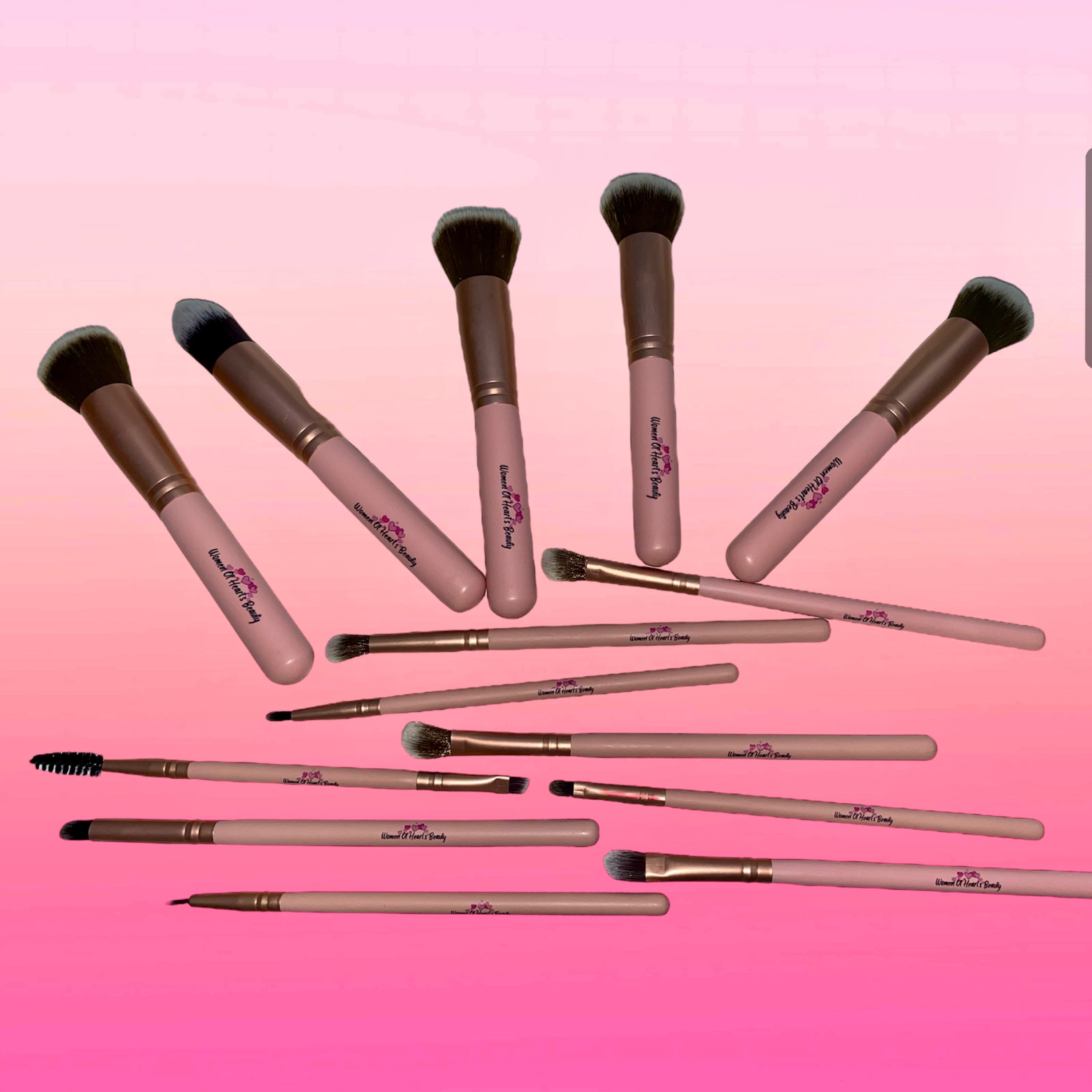 "Pink Me" Makeup Brush Set (14) image 0
