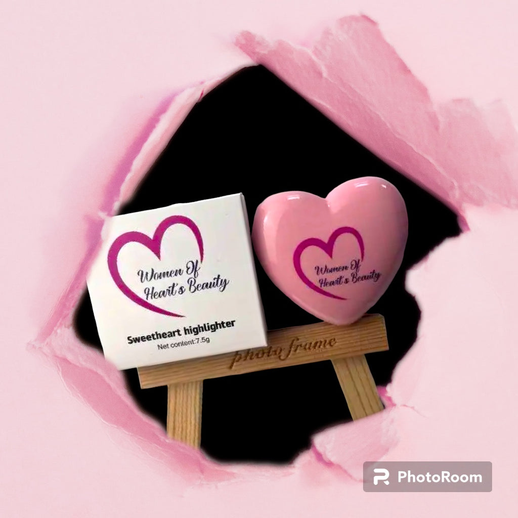 Monochrome Heart-shaped Glitter Highlighter image 0