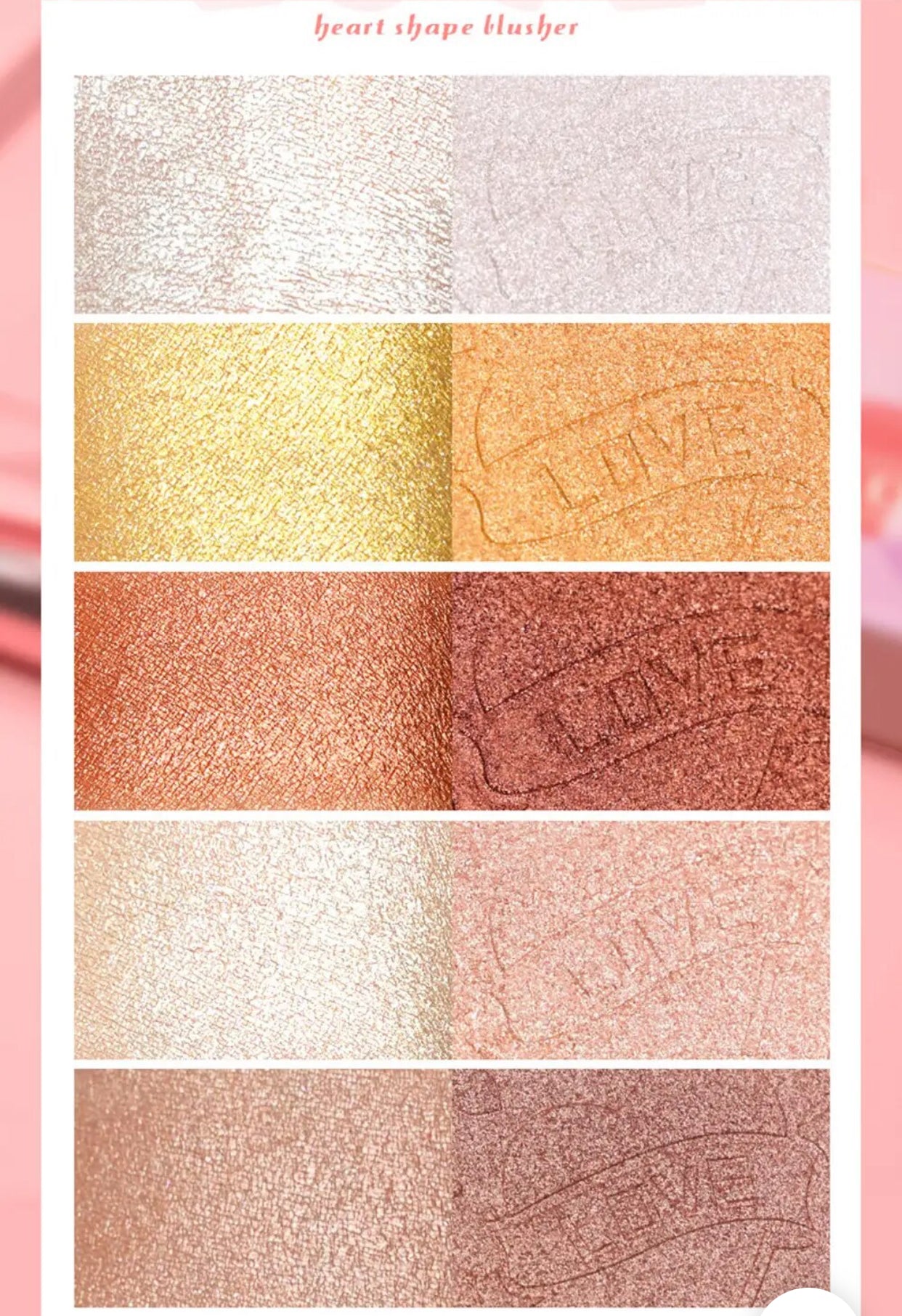 Monochrome Heart-shaped Glitter Highlighter image 3