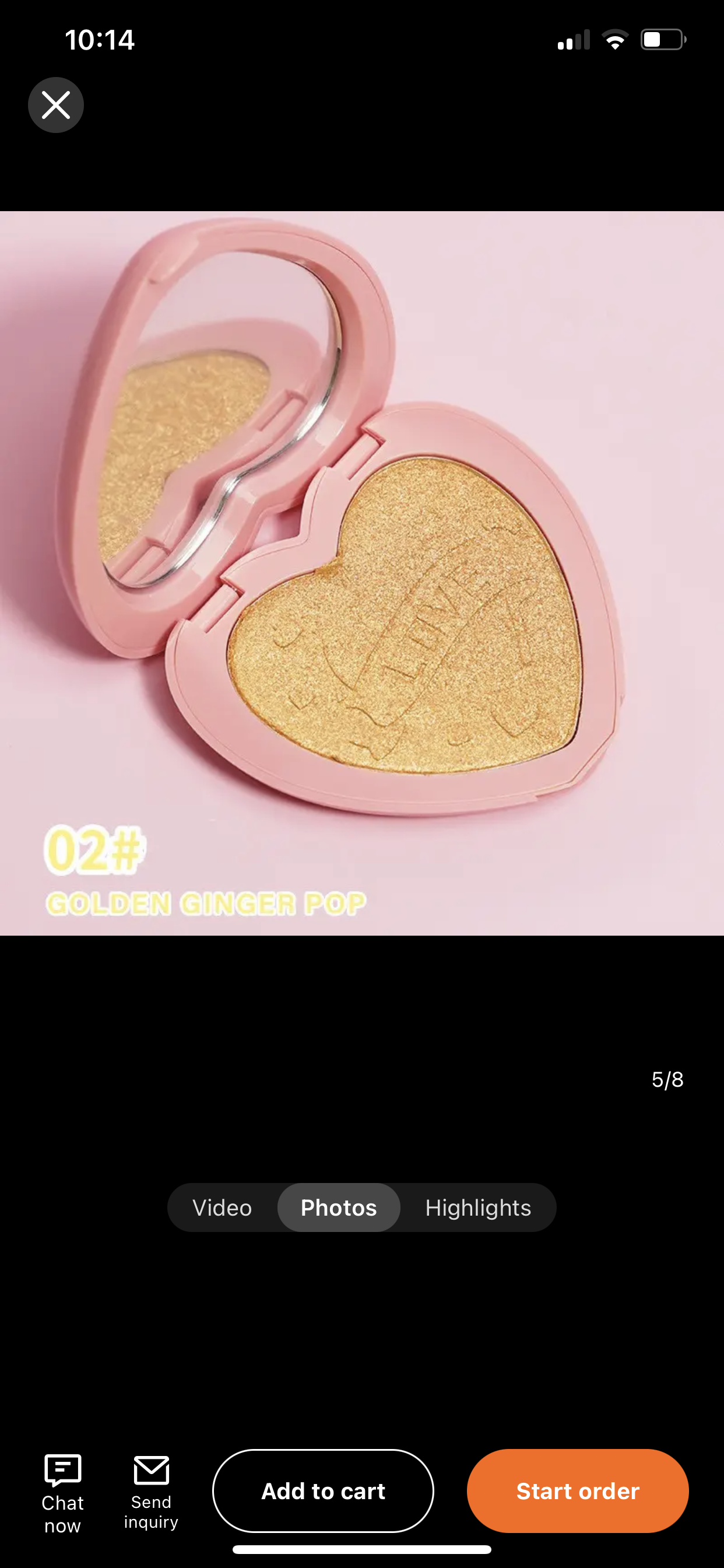 Monochrome Heart-shaped Glitter Highlighter image 5